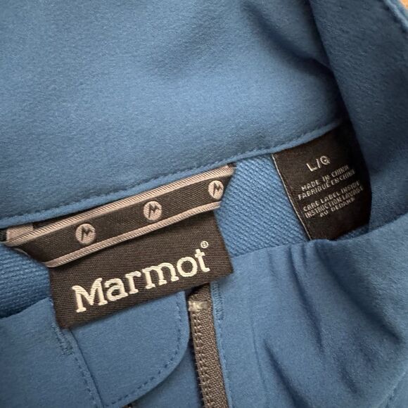 Marmot Softshell Jacket Blue Men’s Size Large Full Zip Outdoor Hiking Activewear - Picture 3 of 12
